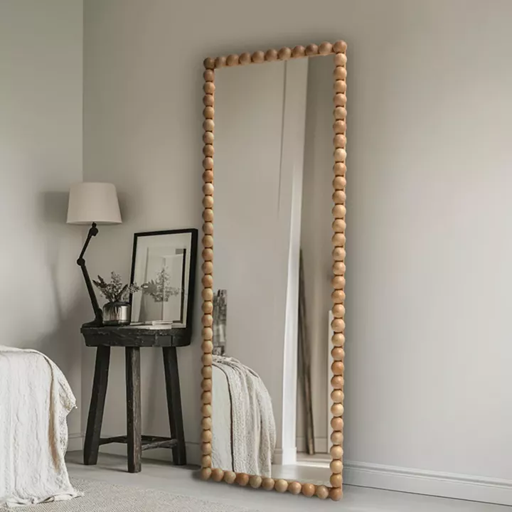 Ledalo pakoworld wood mirror in natural shade 45x4.5x130cm