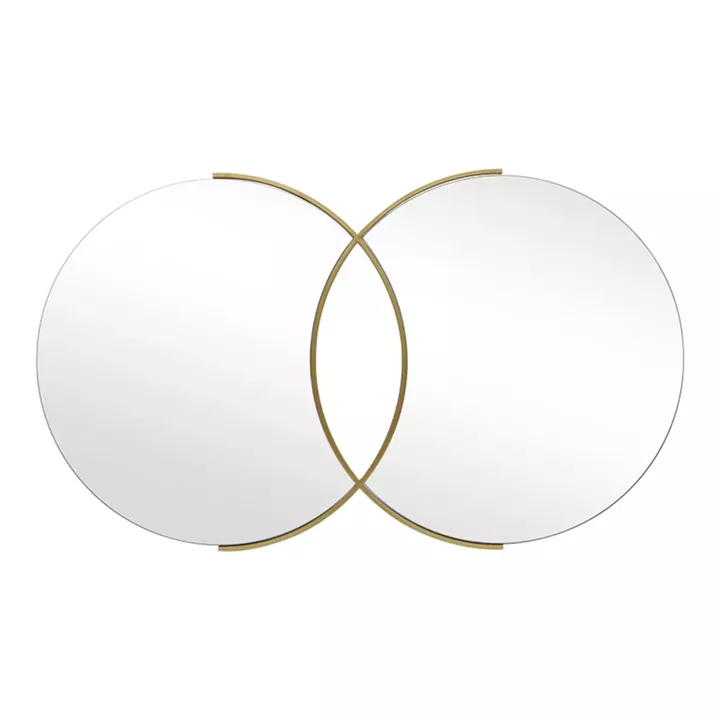 Mirror double Miryata pakoworld metal in golden shade 105x3x60cm