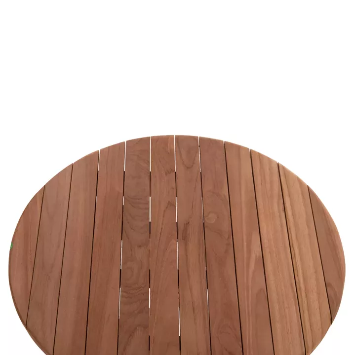 FOLDABLE ROUND TABLE HEIDEL HM18120 TEAK WOOD--NATURAL COLOR Φ60x75Hcm.