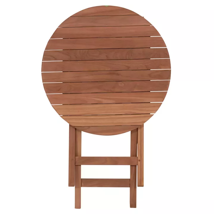 FOLDABLE ROUND TABLE HEIDEL HM18120 TEAK WOOD--NATURAL COLOR Φ60x75Hcm.