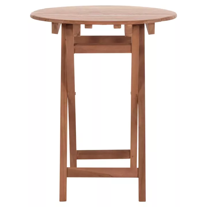 FOLDABLE ROUND TABLE HEIDEL HM18120 TEAK WOOD--NATURAL COLOR Φ60x75Hcm.