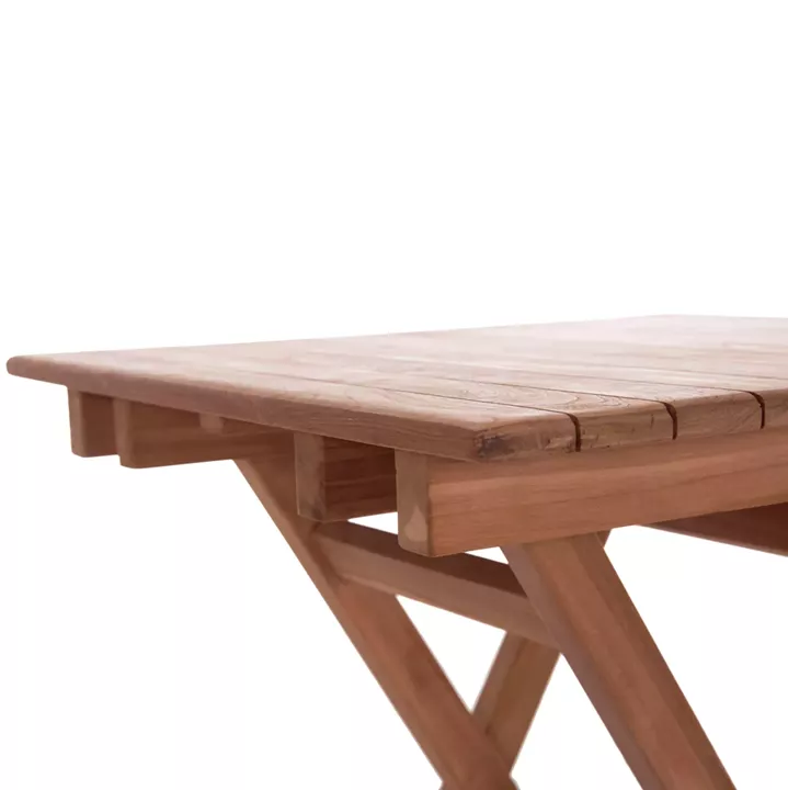 FOLDABLE SQUARE TABLE HEIDEL HM18121 TEAK WOOD--NATURAL COLOR 60x60x75Hcm.