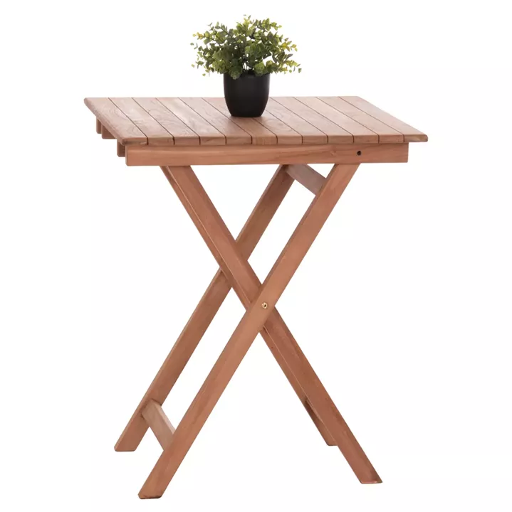 FOLDABLE SQUARE TABLE HEIDEL HM18121 TEAK WOOD--NATURAL COLOR 60x60x75Hcm.