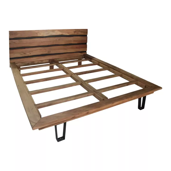 Imena pakoworld bed, solid acacia wood, natural color 160x200cm
