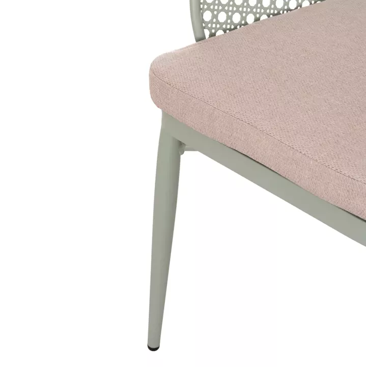 OUTDOOR LOUNGE SET 3PCS OREGO HM21107.06 ALUMINUM & METAL IN PISTACHIO GREEN COLOR