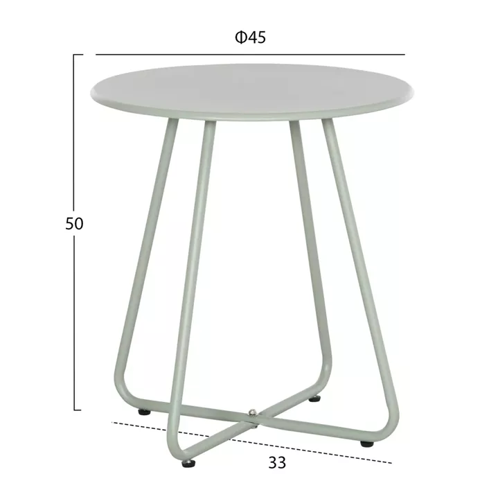 OUTDOOR LOUNGE SET 3PCS OREGO HM21107.06 ALUMINUM & METAL IN PISTACHIO GREEN COLOR
