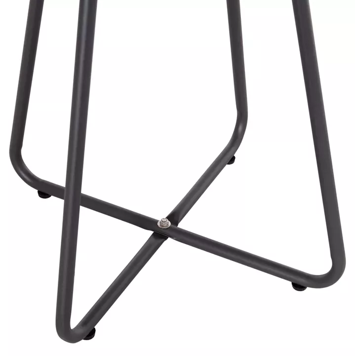 OUTDOOR LOUNGE SET 3PCS OREGO HM21107.01 ALUMINUM & METAL IN DARK GREY COLOR