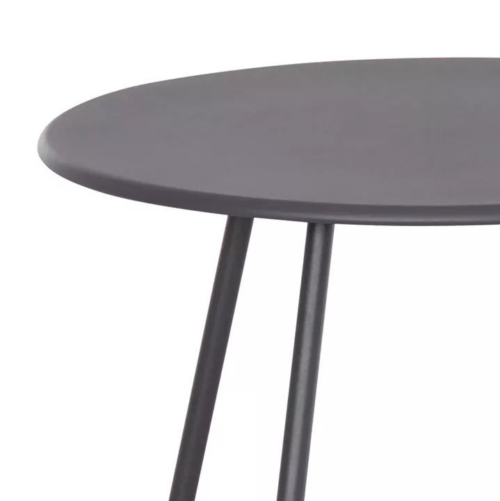 OUTDOOR LOUNGE SET 3PCS OREGO HM21107.01 ALUMINUM & METAL IN DARK GREY COLOR