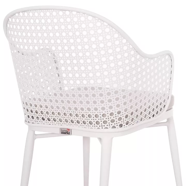 OUTDOOR LOUNGE SET 3PCS OREGO HM21107.02 ALUMINUM & METAL IN WHITE COLOR