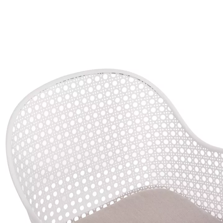 OUTDOOR LOUNGE SET 3PCS OREGO HM21107.02 ALUMINUM & METAL IN WHITE COLOR