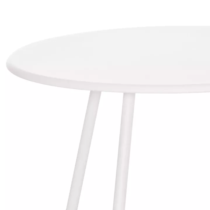 OUTDOOR LOUNGE SET 3PCS OREGO HM21107.02 ALUMINUM & METAL IN WHITE COLOR