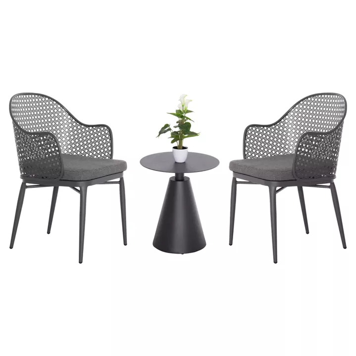 ΣΕΤ LOUNGE 3TMX ΕΞ.ΧΩΡΟΥ OREGO HM21106.01 ΑΛΟΥΜΙΝΙΟ ΣΕ ΣΚΟΥΡΟ ΓΚΡΙ