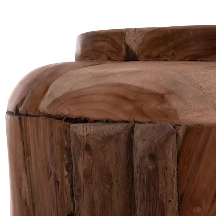 DECORATIVE FLOOR VASE ZEMLI HM18299 RECYCLED TEAK WOOD PIECES IN NATURAL COLOR Φ43x152Hcm.