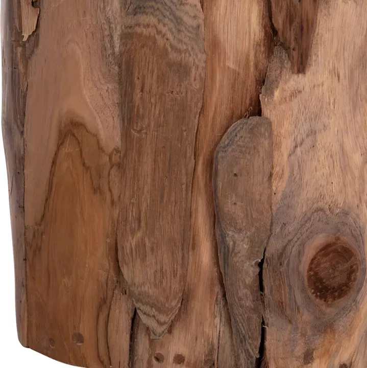 DECORATIVE FLOOR VASE ZEMLI HM18299 RECYCLED TEAK WOOD PIECES IN NATURAL COLOR Φ43x152Hcm.