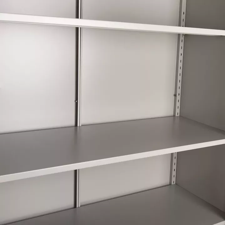 WARDROBE METALLIC DURON HM12001 2-LEAF WITH 5 STORAGE SPACES & LEGS-GREY 90Χ40Χ190Hcm.
