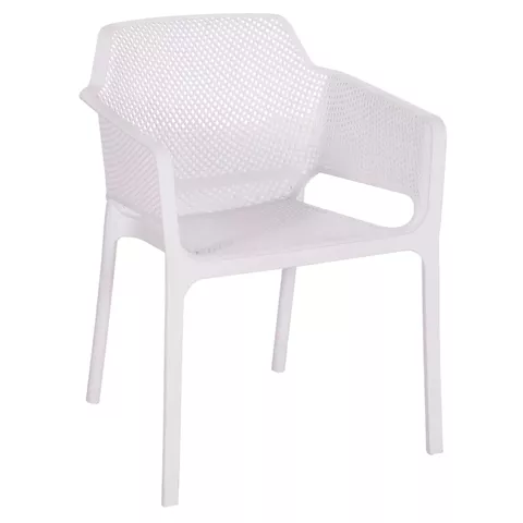 ARMCHAIR POLYPROPYLENE JOHN HM6103.01 WHITE 59x58x79.5Hcm.