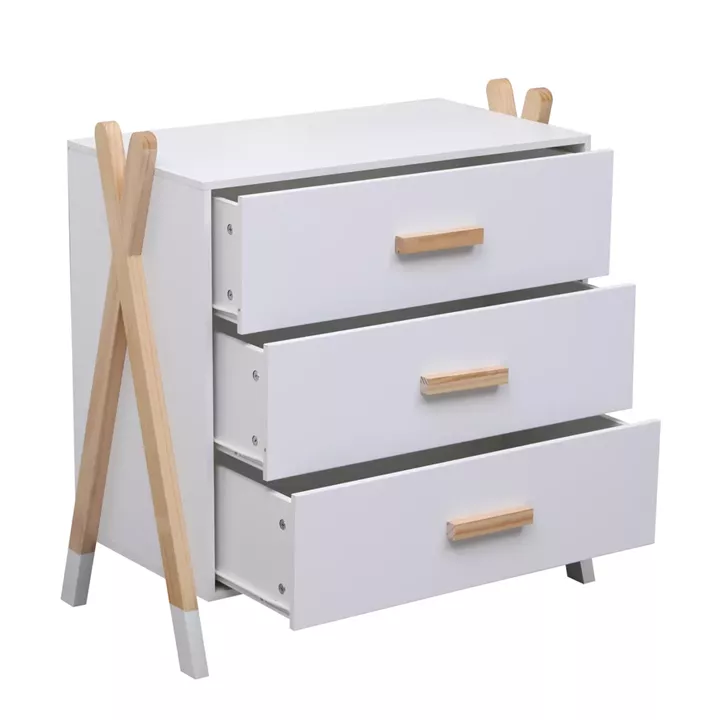 ΣΥΡΤΑΡΙΕΡΑ ΠΑΙΔΙΚH PASCHAL HM2493.03 ΜΕΛΑΜΙΝΗ-ΞΥΛΟ ΠΕΥΚΟΥ 76x40x80.5Υεκ