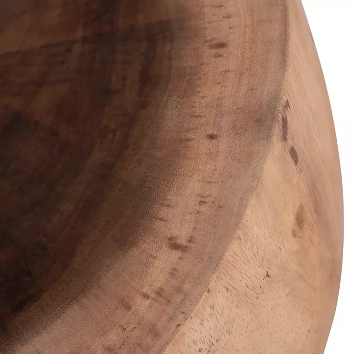 COFFEE TABLE ROUND POMPU HM9794.11 SOLID SUAR WOOD IN NATURAL COLOR Φ60x35Hcm.