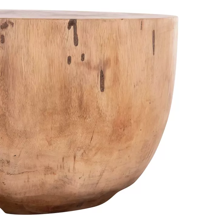 COFFEE TABLE ROUND POMPU HM9794.11 SOLID SUAR WOOD IN NATURAL COLOR Φ60x35Hcm.