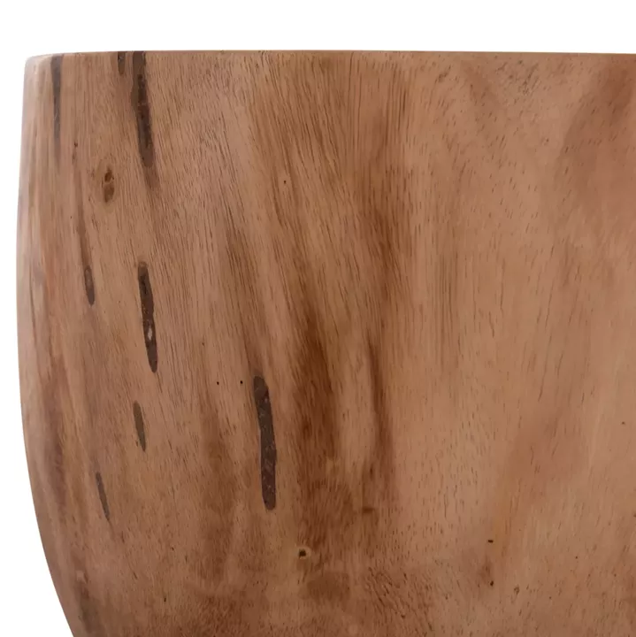 COFFEE TABLE ROUND POMPU HM9794.11 SOLID SUAR WOOD IN NATURAL COLOR Φ60x35Hcm.
