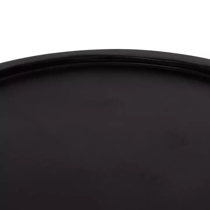 SIDE TABLE BERMAL HM9889.12 SOLID SUAR WOOD IN BLACK COLOR Φ35x65Hcm.