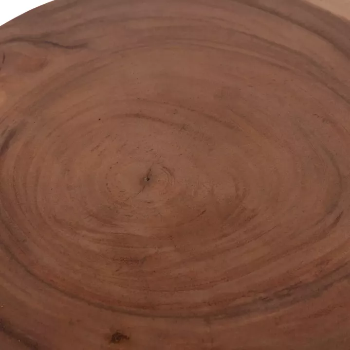 SIDE TABLE ROUND PUMBE HM9891.11 SOLID SUAR WOOD IN NATURAL COLOR Φ40x50Hcm.