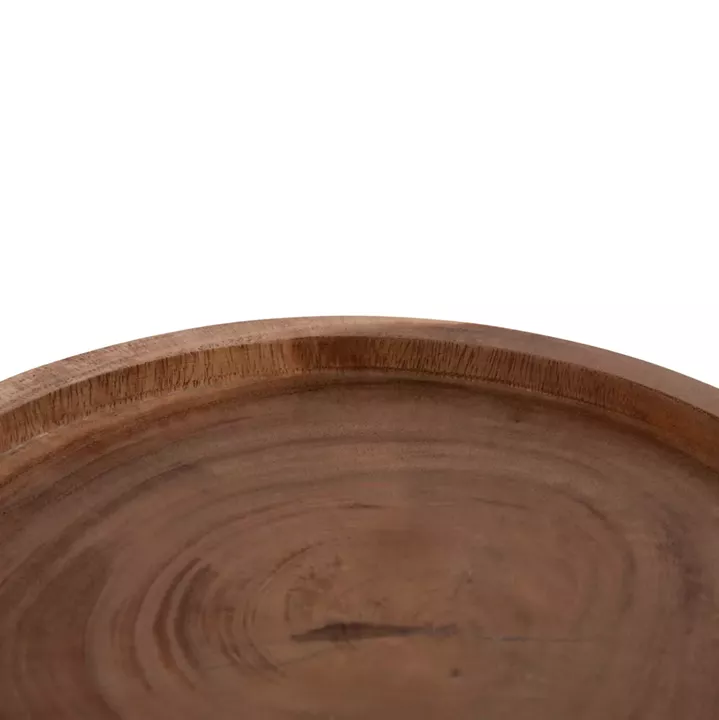 SIDE TABLE LOKI HM9899.11 SOLID SUAR WOOD IN NATURAL Φ30x50Hcm.