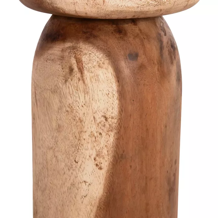 SIDE TABLE LOKI HM9899.11 SOLID SUAR WOOD IN NATURAL Φ30x50Hcm.