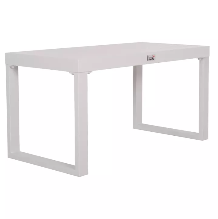 SUNLOUNGER SIDE TABLE SENTRY HM6275.01 ALUMINUM IN WHITE 87x43,5x45Hcm.