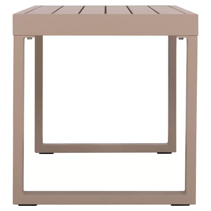SUNLOUNGER SIDE TABLE SENTRY HM6275.04 ALUMINUM IN CAPPUCCINO 87x43,5x45Hcm.