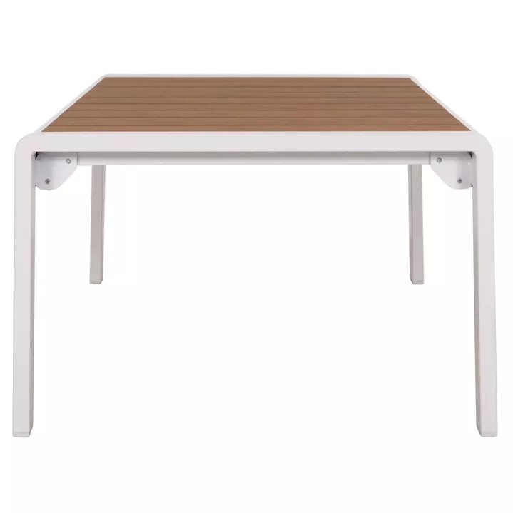 SUNLOUNGER SIDE TABLE BENTRY HM6276.01 ALUMINUM IN WHITE--POLYWOOD 100x56x35Hcm.