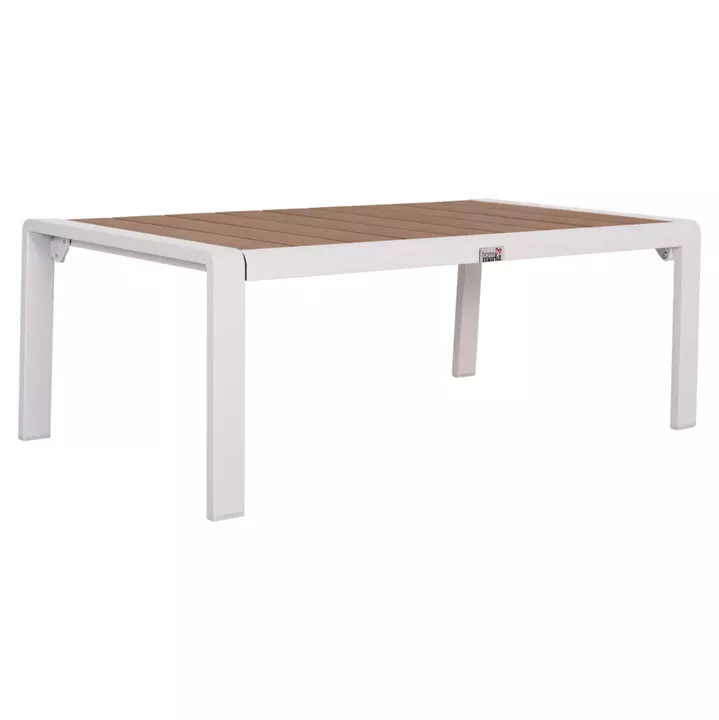 SUNLOUNGER SIDE TABLE BENTRY HM6276.01 ALUMINUM IN WHITE--POLYWOOD 100x56x35Hcm.