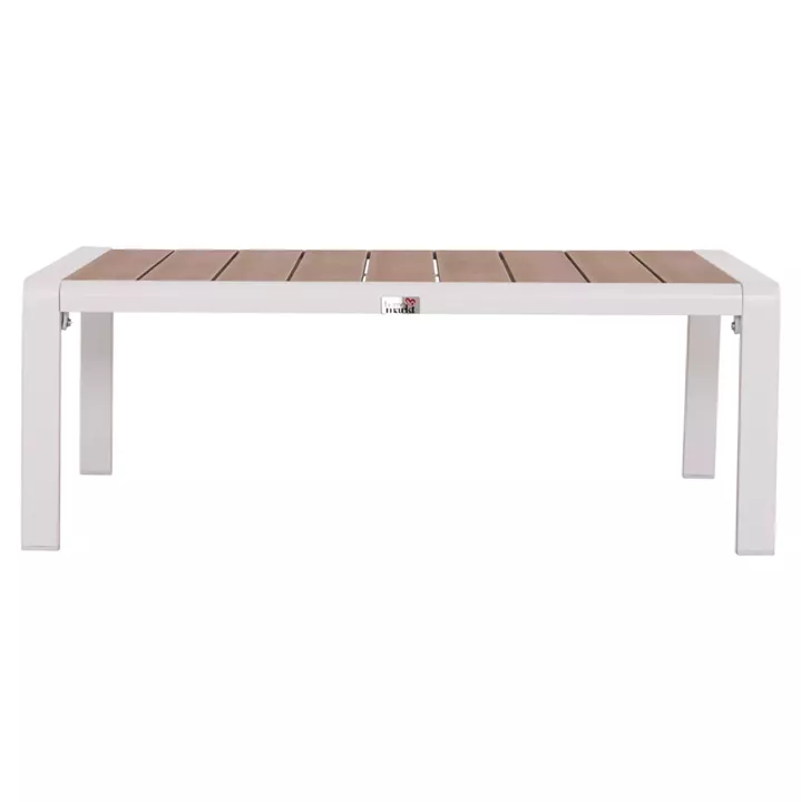 SUNLOUNGER SIDE TABLE BENTRY HM6276.01 ALUMINUM IN WHITE--POLYWOOD 100x56x35Hcm.