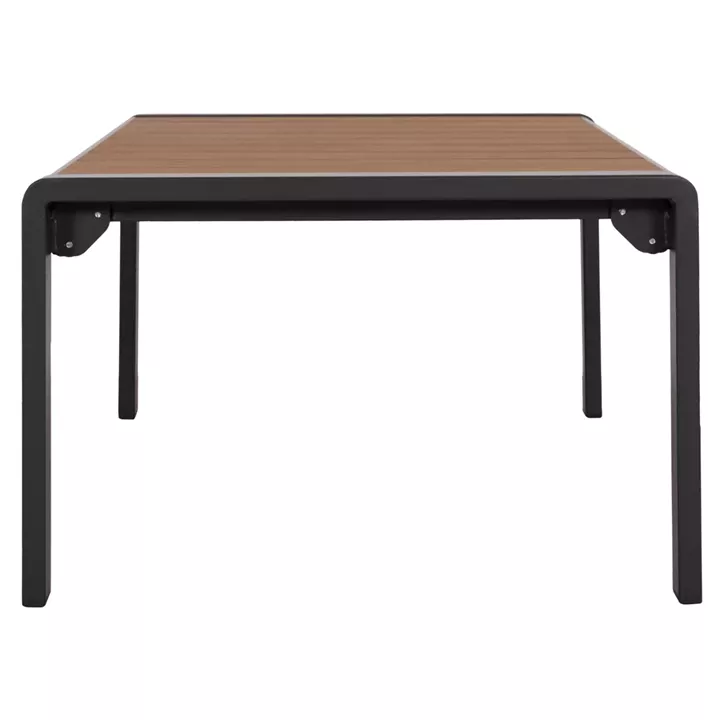 SUNLOUNGER SIDE TABLE BENTRY HM6276.03 ALUMINUM IN DARK GREY--POLYWOOD 100x56x35Hcm.