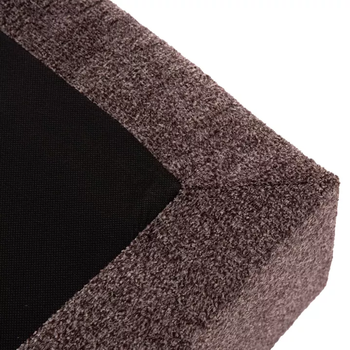 BED DOUBLE-SIZE HILDA HM717.02 BROWN BOUCLE FABRIC--FOR MATTRESS 160x200cm