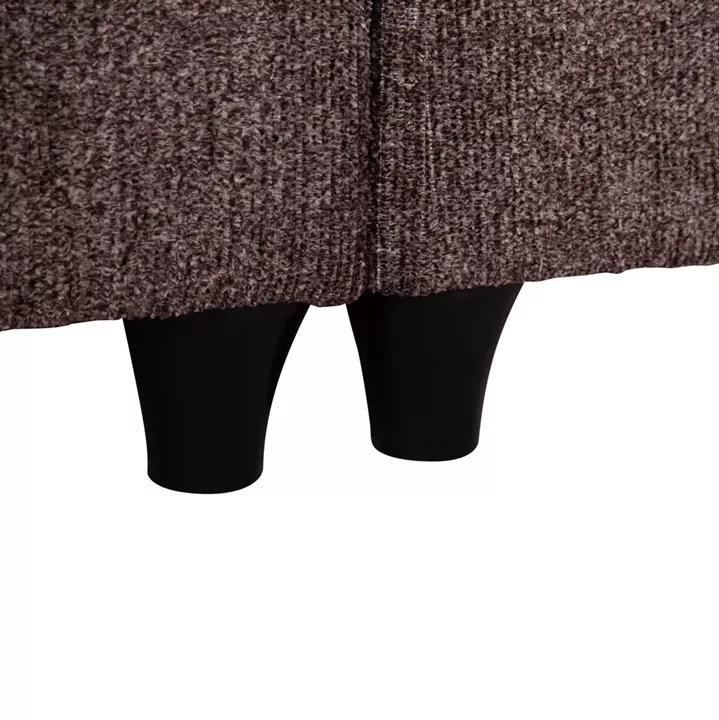 BED DOUBLE-SIZE HILDA HM717.02 BROWN BOUCLE FABRIC--FOR MATTRESS 160x200cm