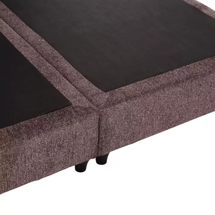 BED DOUBLE-SIZE HILDA HM717.02 BROWN BOUCLE FABRIC--FOR MATTRESS 160x200cm