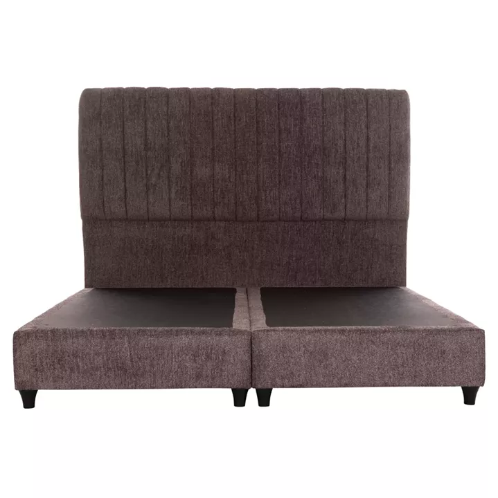 BED DOUBLE-SIZE HILDA HM717.02 BROWN BOUCLE FABRIC--FOR MATTRESS 160x200cm