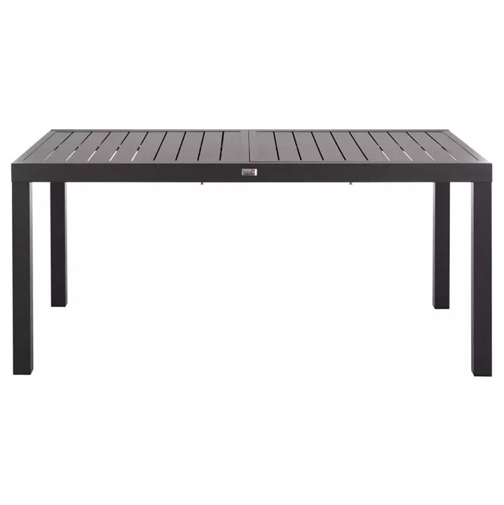 EXTENDABLE DINING TABLE KRUM HM6277.03 ALUMINUM IN DARK GREY 160-240x90x73Hcm.
