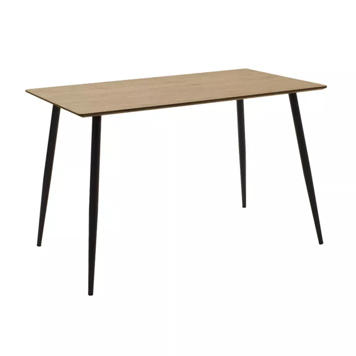 Dining table set of 5 pieces Cuba-Parker pakoworld madf in sonoma-black color 120x70x76cm