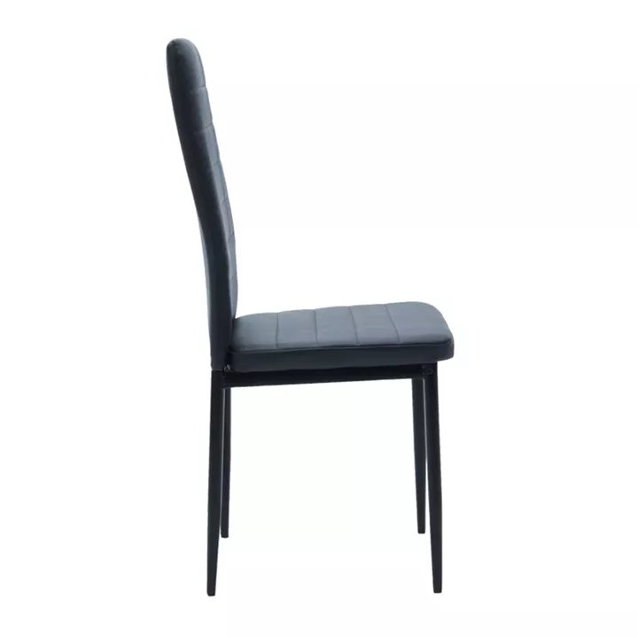 Dining table set of 5 pieces Cuba-Parker pakoworld madf in sonoma-black color 120x70x76cm