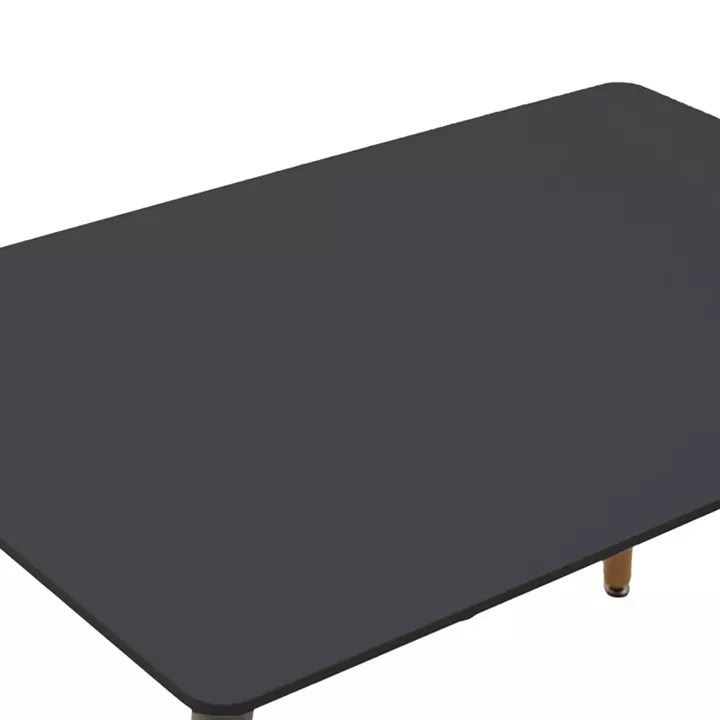 Τραπεζαρία Natali-Parker pakoworld σετ 5τεμ mdf σε μαύρη-φυσική απόχρωση 120x80x76cm