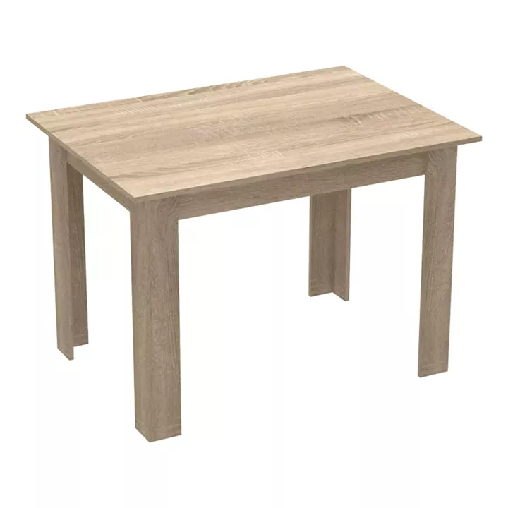 Dining table set of 5 pieces Manka-Parker pakoworld madf in black-sonoma color 110x80x77cm