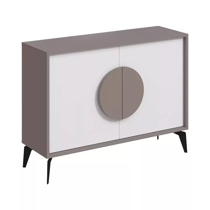 Μπουφές Gora pakoworld σε μόκα - λευκή απόχρωση 110x35.6x82εκ