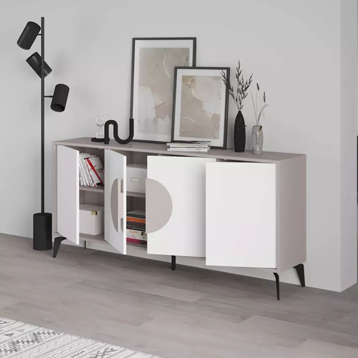 Buffet Gora pakoworld in white-mocha color 180x35.6x82cm