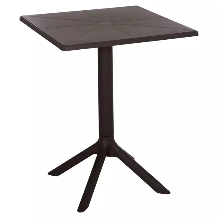 ΤΡΑΠΕΖΙ ΠΟΛΥΠΡΟΠΥΛΕΝΙΟΥ ΤΕΤΡΑΓΩΝΟ TERRIN HM6125.13 ΚΑΦΕ 60x60x75Υεκ.
