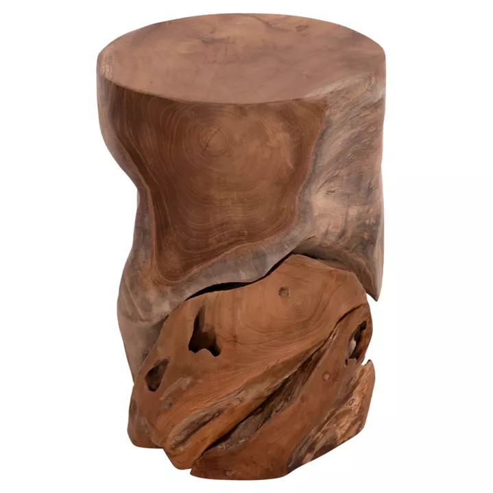 SIDE STOOL/TABLE STOMP HM9350.11 TEAK WOOD--NATURAL COLOR Φ30x45Hcm.