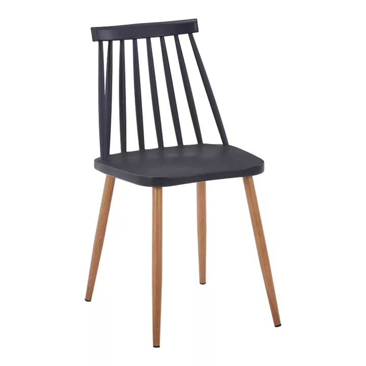 Dining table set of 5 pieces Cuba-Aurora I pakoworld in sonoma-black color 120x70x76cm
