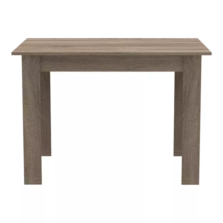 Dining table set of 5 pieces Manka-Gaston  pakoworld in sonoma truffle-black color 110x80x77cm