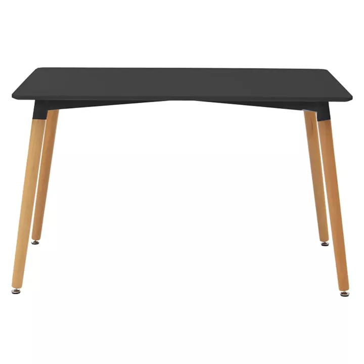 Dining table set of 5 pieces Natali-Aurora I pakoworld in black-natural color 120x80x76cm